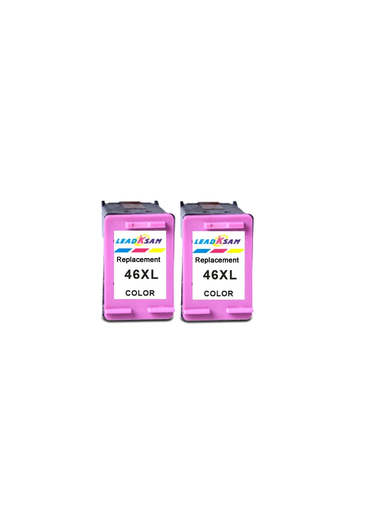 2x Заправляемый картридж совместимый для hp46 46xl для 46 принтеров серий DeskJet 2020hc 2025hc 2520hc 2029 2529 4729 принтер
