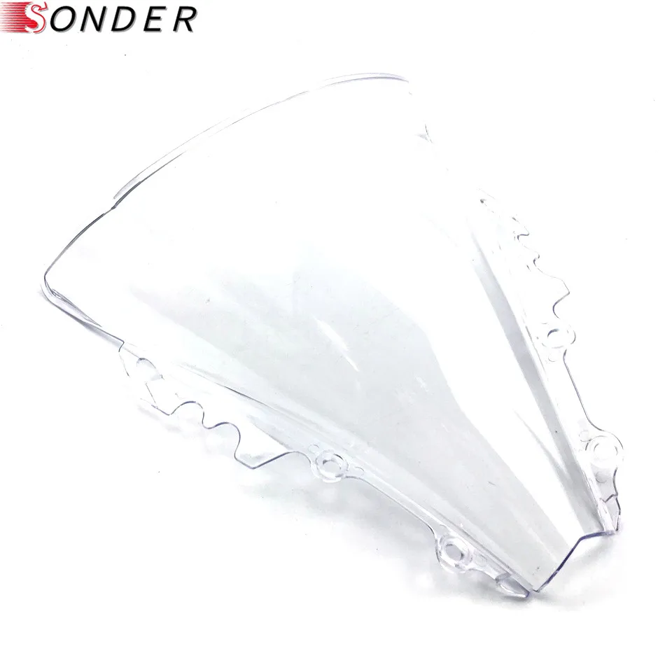 Мотоциклы Черное Лобовое стекло ветровое стекло Double Bubble для Yamaha YZF600 YZF 600 R6 YZF-R6 2006 2007 06 07 запчасти