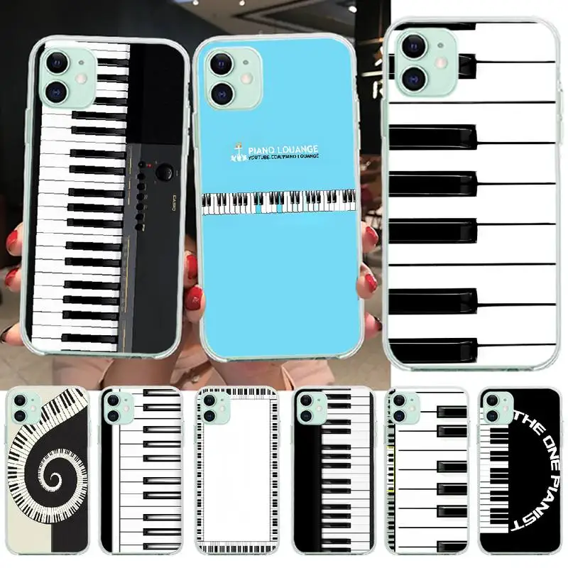 NBDRUICAI Черный Белый Музыка фортепианные клавиши Примечания мягкий чехол для