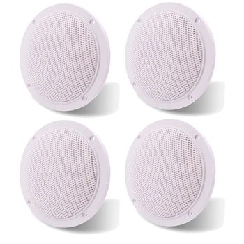 

2Pairs 5.25'' 2-Way Waterproof Dual Full Range Speakers Outdoor Boat White Marine Speaker For Golf Cart Yacht UTV ATV Motorcycle