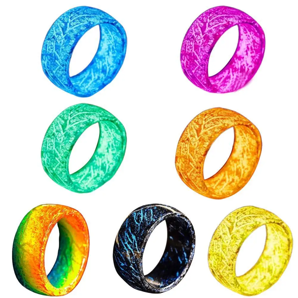 3UMeter светящиеся кольца светящиеся модные кольца из смолы мужские кольца в стиле панк вечерние кольца подарок