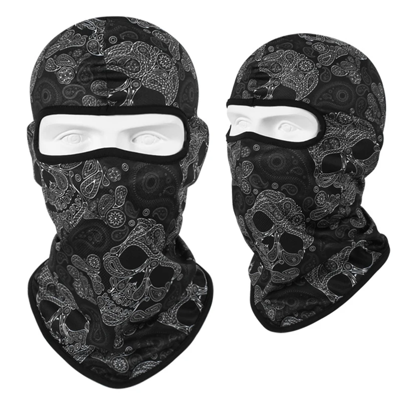 Маска для мотоцикла HEROBIKER, Балаклава, мотоциклетный костюм с черепом, банданы, маска для Хэллоуина, маска для лица с изображением призрака, маска для ресниц, мото - Цвет: 146