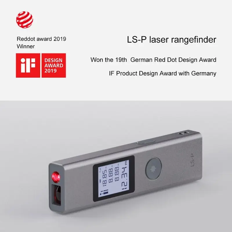 LS-P 40m Laser Distance Meter Area Volume Angle Pythagorean Laser Rangefinder High Precision Portable Laser Range Finder