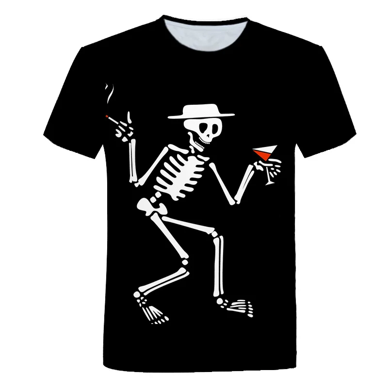 Веселая рубашка летняя футболка с принтом Мужская женская круглым вырезом Harajuku