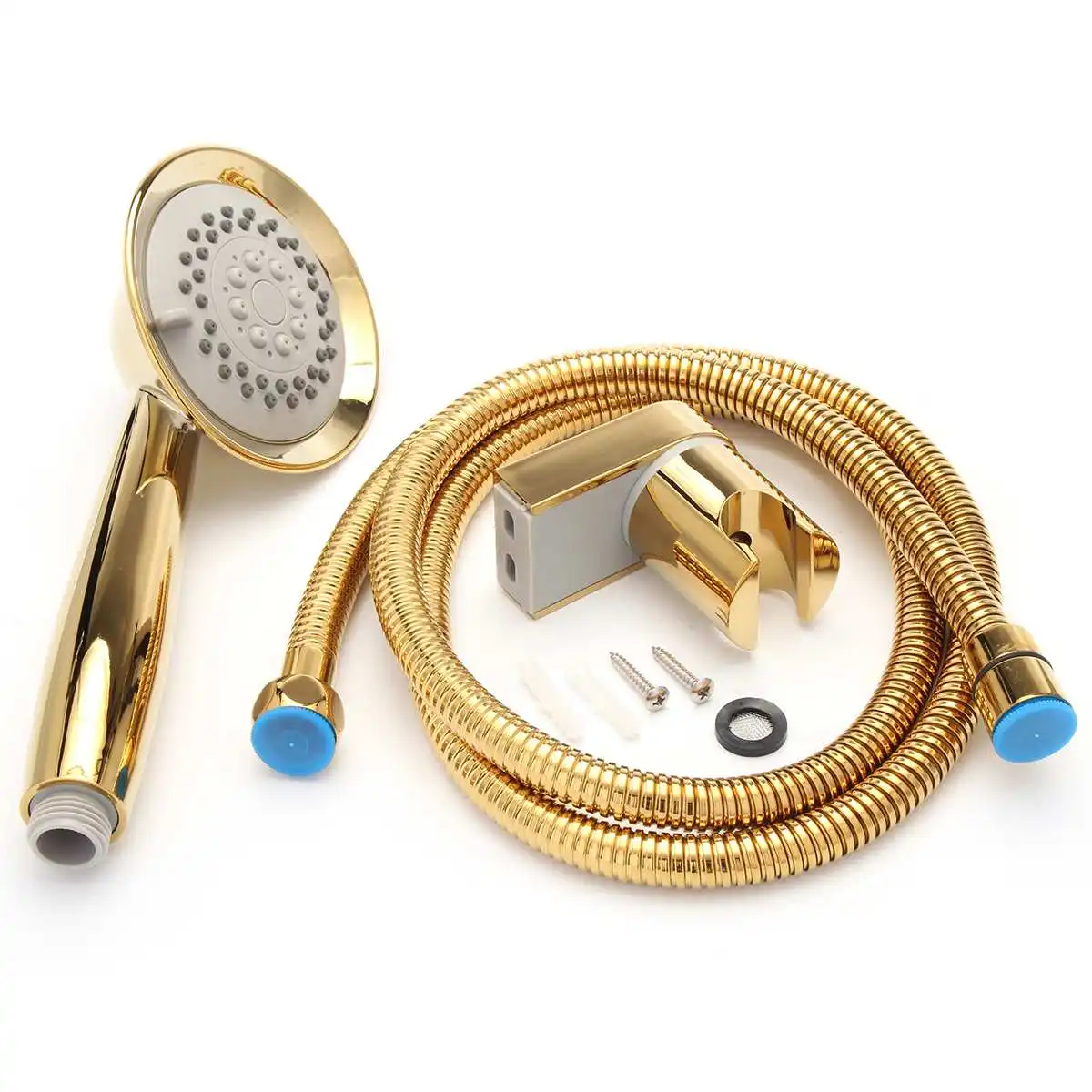 

3-Function Handheld Shower Head With Hose Bracket Powerful Shower Spa 1.5M Water Saving Gold High Pressure Showerhead