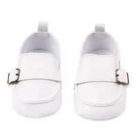 2020 Baby First Walker 1Pair Baby Girl Boy Infant Cute Fashion Solid Shoes Peas Shoes PU Leather Baby Shoes Soft Bottom Toddler 4