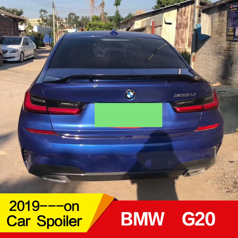 

Use for BMW 3 Series new G20 spoiler 2019 2020 year glossy carbon fiber/FRP rear wing R style spoiler accessories