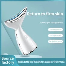 

Neck Anti Wrinkle Face Lifting Beauty Device LED Photon Therapy Skin Care EMS Tighten Massager Reduce Double Chin WrinkleRemoval