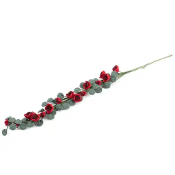 

1/12 Doll house Miniature handcrafted Clay red Climbing Rose Wattle