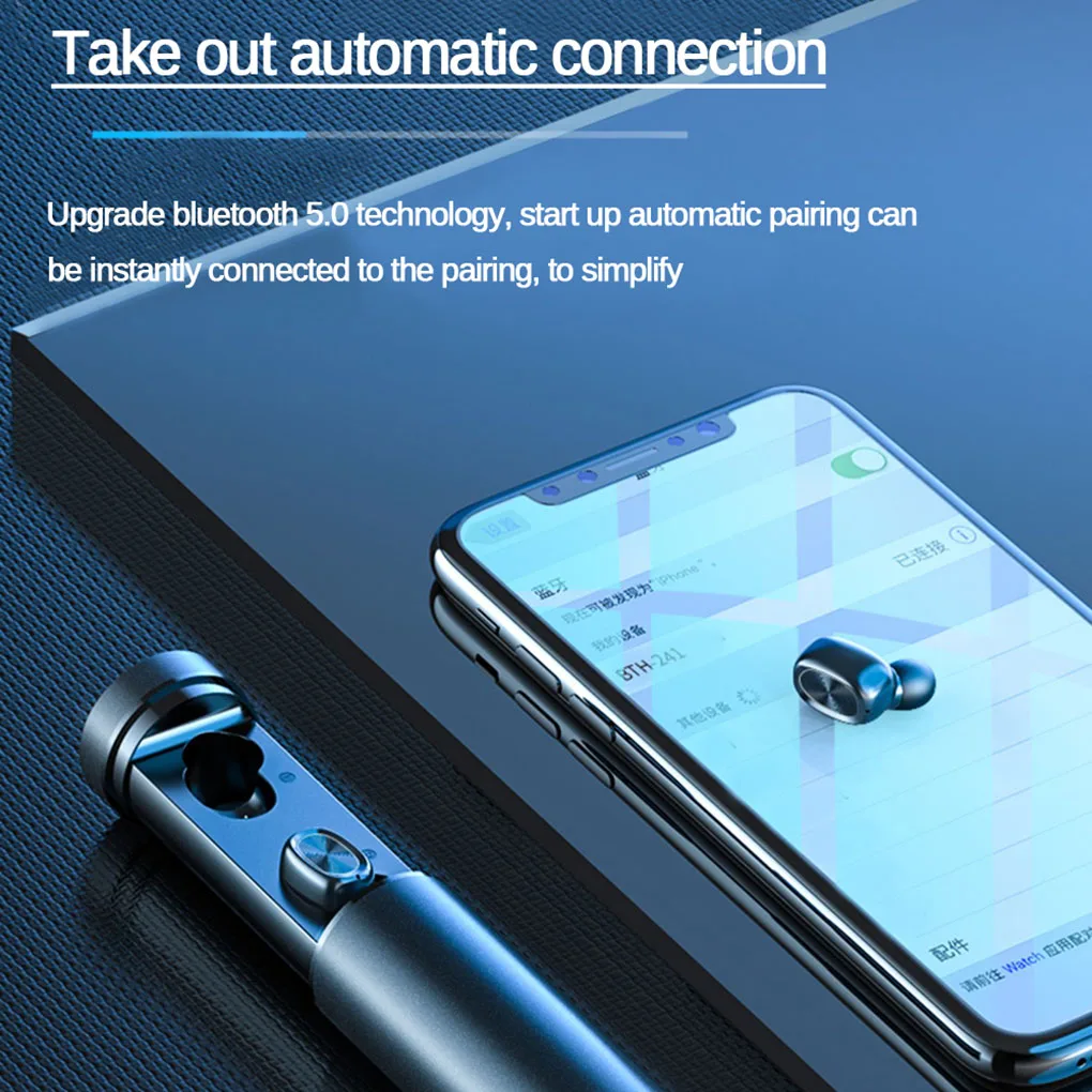 Bluetooth 5 0 Earphone 8D Stereo Hi fi Smart Wireless Earphone Touch Control Sport Headset for Xiaomi Huawei Samsung