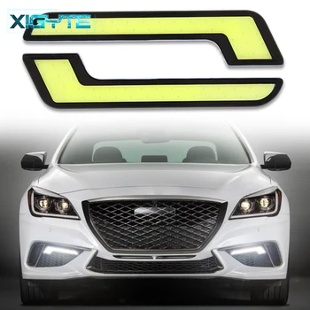 

1 Pair Car Fog Lamps LED DRL Car Daytime Running Lights Universal DC 12V Car-styling COB LED Automobiles External Light Source