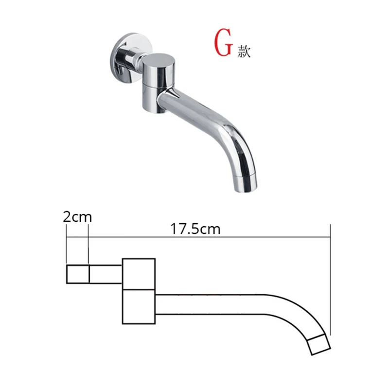 Comprar Becola grifo montado en la pared Caño Cuadrado y Redondo latón cromo Caño grifo de ducha Accesorios