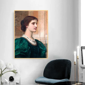 

Citon Charles Edward Perugini《Kate》Canvas oil painting World Famous Artwork Poster Picture Modern Wall Art Decor Home Decoration