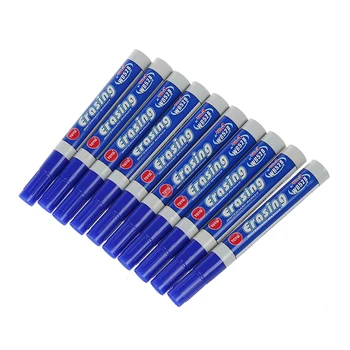 

10 x Board Marker Whiteboard Marker Pen Washable Blue