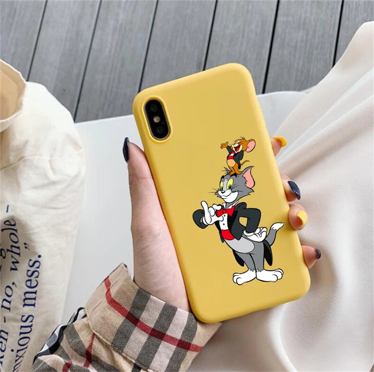 Забавные Tom amd Джерри Цветной Мягкий силиконовый чехол для телефона для iphone 6/6s, 6 Plus/6s Plus, 7 Plus/8, 7 Plus/8 Plus, X, K, XS, XR, XSMax