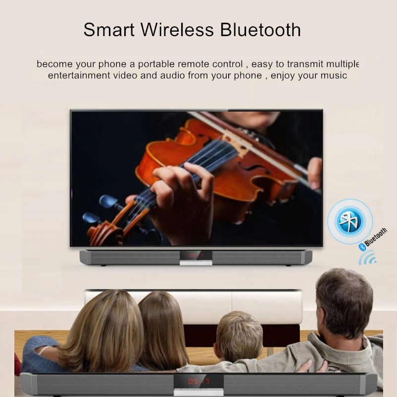 Bluetooth 4.0 Speaker LED Display Soundbar Wireless Sound bar BT Subwoofer Loudspeaker TV Home Theater Sound System AUX Coaxial