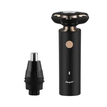 Afeitadora eléctrica flotante independiente 3D para hombres, recortadora de barba de bajo ruido, potente, carga rápida, carga USB