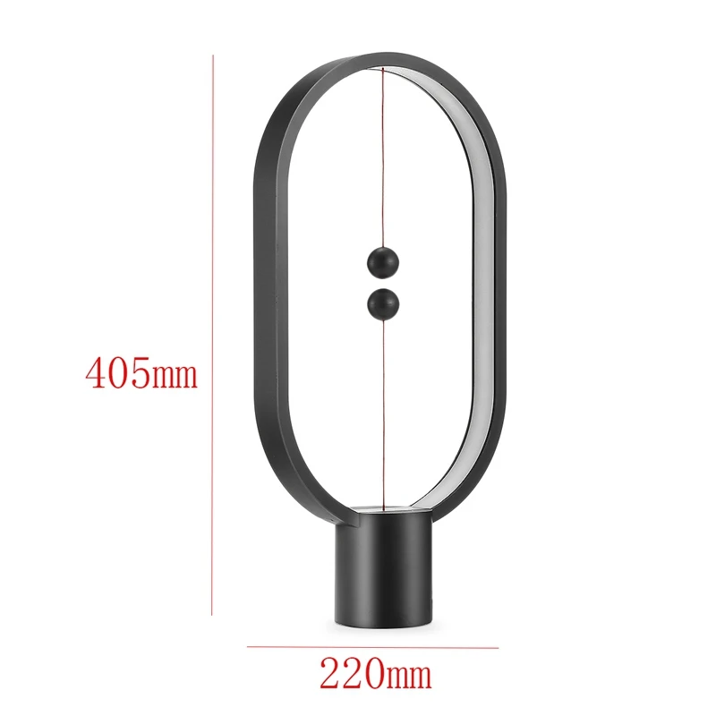 Allocacoc светодиодный светильник Heng Balance Lamp комнатный Настольный Ночной светильник, декоративный светильник для исследования с защитой глаз, Рождественский черный