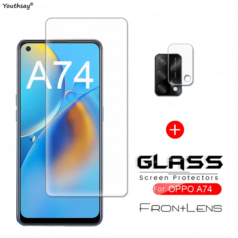 Для OPPO A74 стекло закаленное для прозрачная пленка экрана телефона Защитная