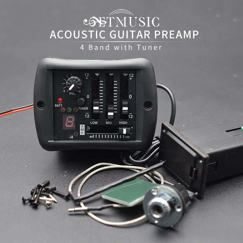 PREAMPLIFICADOR de guitarra acústica YMH de 4 bandas, ecualizador EQ, pastilla con pastillas sintonizadoras para guitarra Folk, accesorios guitarra, piezas de guitarra|Partes y accesorios de guitarras| - AliExpress