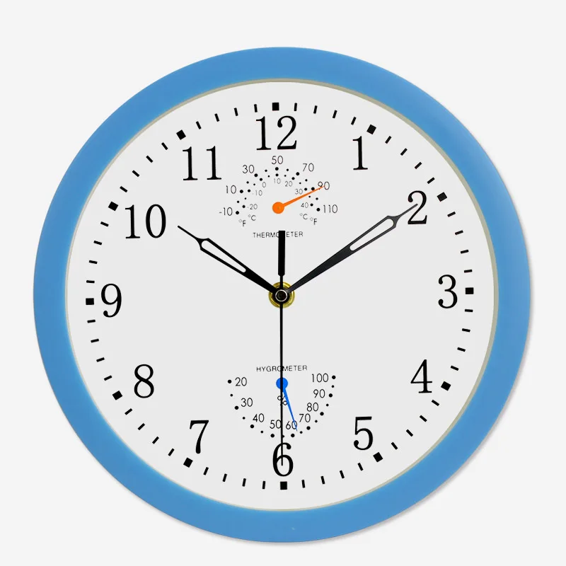 Вверх и вниз-гигротермограф ABS Экологически чистый контур границы маленькие стильные настенные часы корейский стиль электронные часы