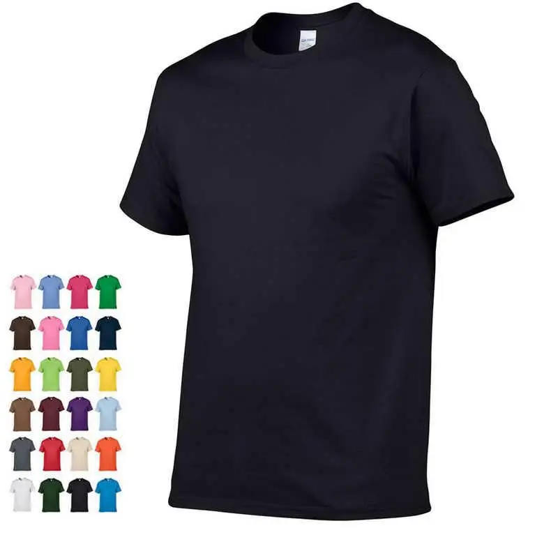 

2020 Summer New High quality men T shirt casual short sleeve o-neck 100% cotton t-shirt men brand white black Red gray tee shirt