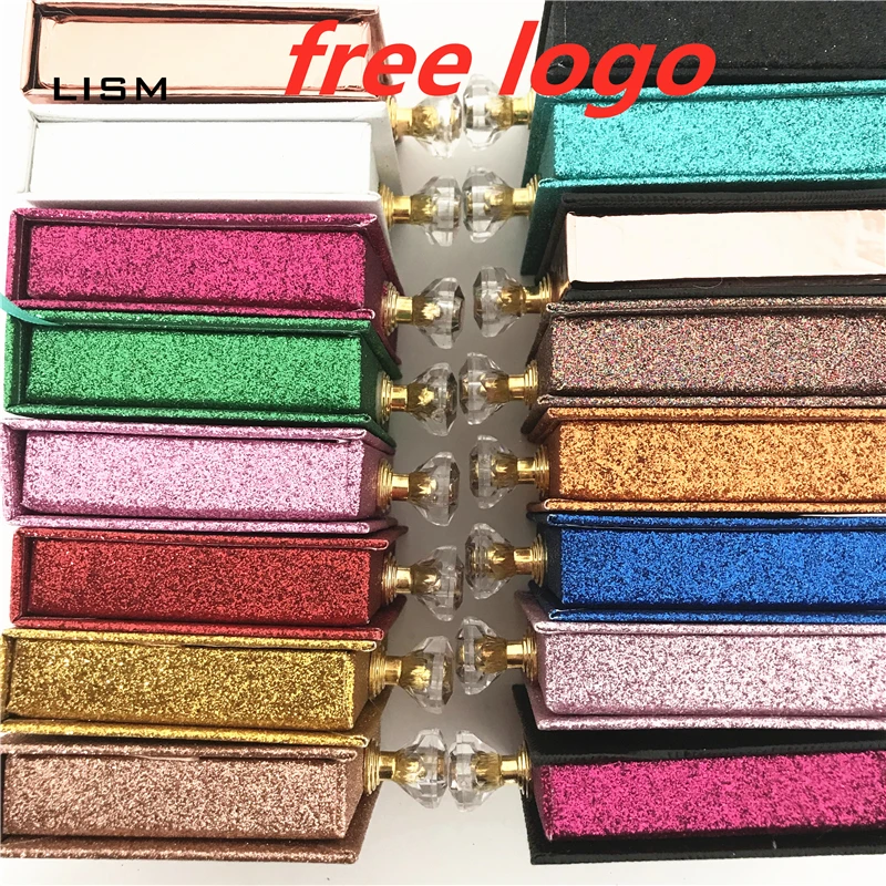 

NEW wholesale Square lash box alse Eyelash packaging box fake 3d mink lashes boxes faux cils strip diamond magnetic case empty