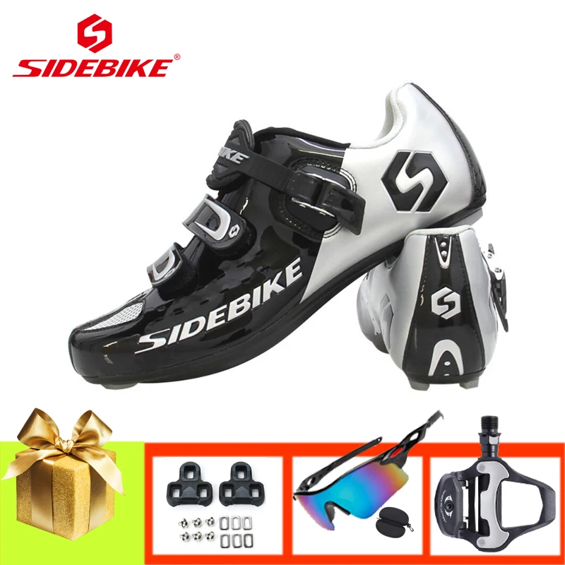 

SIDEBIKE Road Bike Shoes Men Self-locking Men Sports Road Dirt Bike Sneakers Add Pedals Racing Women Bicycle Footwear Cleat