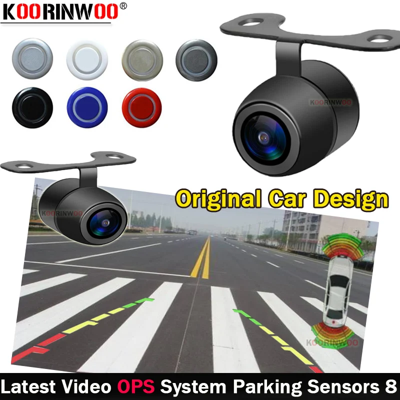 

Koorinwoo Electromagnetic parking sensor Original Car OPS System Rearview Camera Parking Sensor 8 Front Parkmaster Reverse Alarm