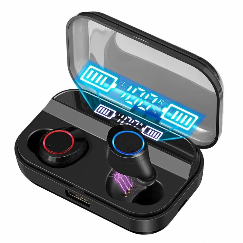 TWS беспроводные наушники Bluetooth 5,0 водонепроницаемые наушники дисплей питания сенсорная Спортивная стереогарнитура с микрофоном power Bank 3500 мАч