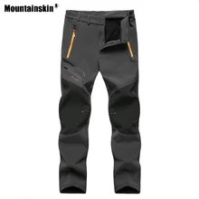 Горные мужские Зимние флисовые водонепроницаемые уличные походные брюки Софтшелл для кемпинга треккинга скалолазания Тренировочные Брюки 6XL VA640