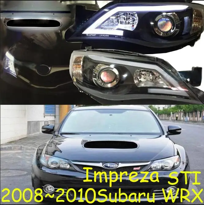 2 шт. 2008~ 2010y автомобильный bupmer головной светильник для Subaru Impreza головной светильник WRX STI автомобильные аксессуары светодиодный DRL противотуманный для Impreza WRX налобный фонарь - Цвет: Subaru