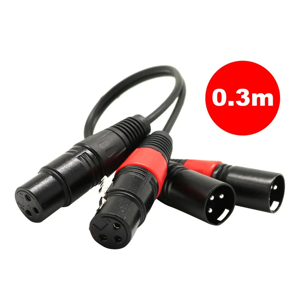 Mini Jack стерео TRS для двойного XLR 3 Pin Женский Межблочный кабель Y сплиттер