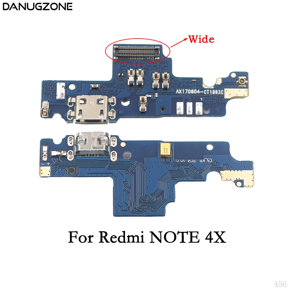 10 шт./лот для Xiaomi Redmi NOTE 4X Note4X usb зарядная док-станция порт разъем плата зарядки гибкий кабель - Цвет: For Note 4X (Wide)