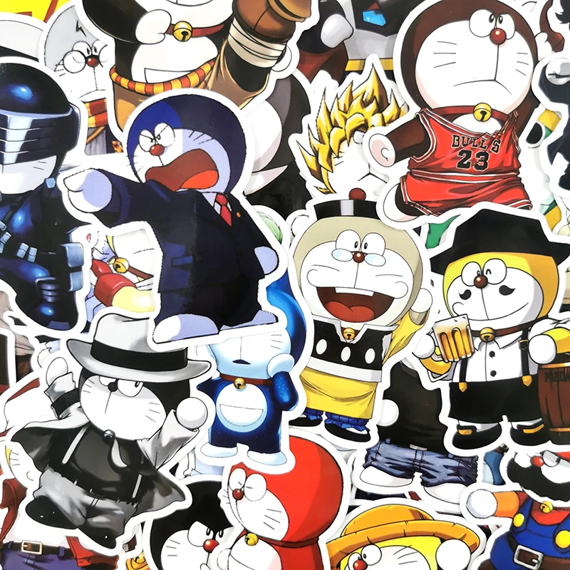 50 шт./лот персонажи Аниме Doraemon забавные ПВХ наклейки s для Diy скейтборд Скрапбукинг багаж ноутбук гитара игрушка наклейка