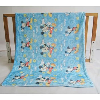 

Disney Blue Mickey Mouse Blanket Throw Lightweight Thin Flannel Summer Blankets 70x100cm Drop Shipping Baby Girls Boys Kids Gift