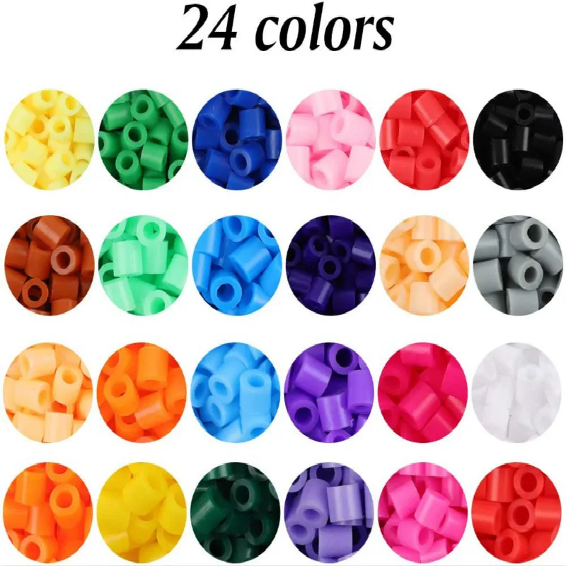 JINLETONG Hama Beads 5mm Kit 2600pcs jigsaw puzzle Fuse Beads Set, 4 Big Pegboards, 2 Ironing Paper 2Pcs Tweezers Christmas Gift