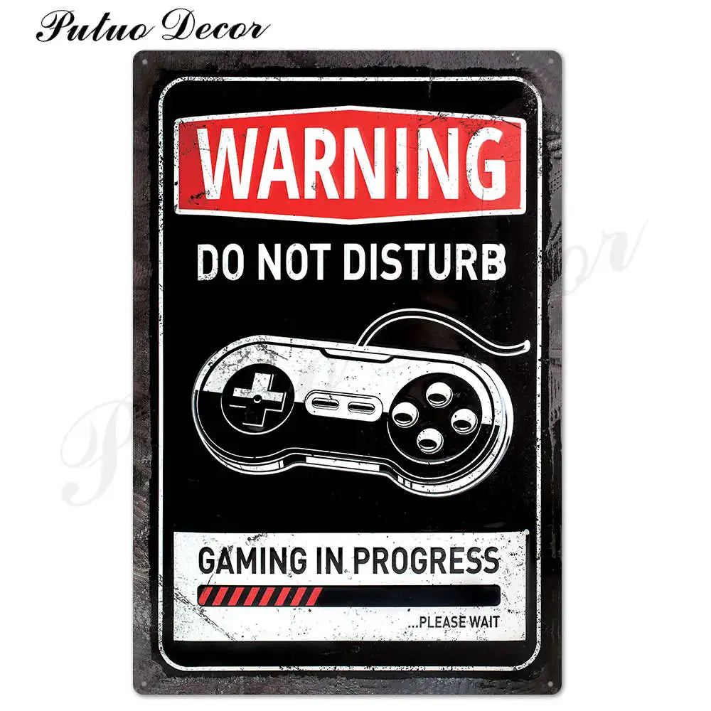 BZ0073 Смешной геймер металлический знак оловянный знак геймер на работе знак значки в стиле ретро настенный Декор для дома комнаты металлические знаки оловянные знаки - Цвет: BZ0073