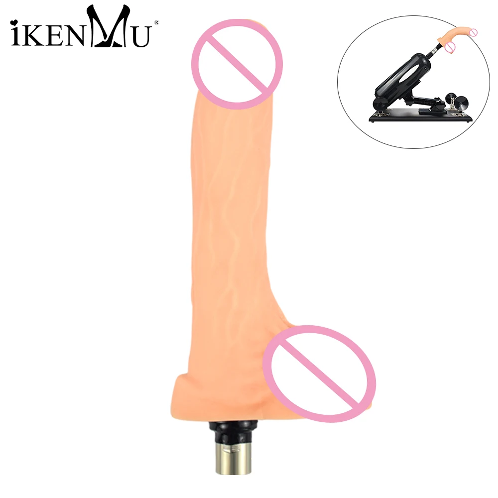 iKenmu Well Made Dildo Attachments Sex Machine Attachments Silicone Dildo for 3XLR Connector Sex Machine Accessories Dildo