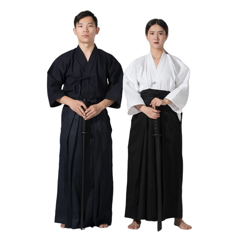 Одежда для Кендо Iaido Aikido тренировочный костюм тренировок топы кендоги брюки Hakama