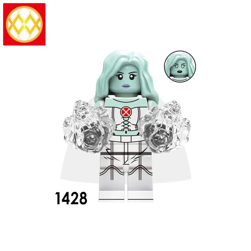 Colorssus Sentinel Psylocke Iceman белая королева Mystique Темный Феникс X-Man X2077 50 шт. строительные блоки детские игрушки - Цвет: XH1428