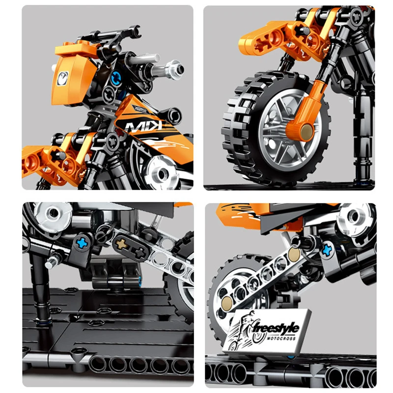 171pcs Technic Motorbike Harleyed Building Block Fit legoing Technic Motorcycle Car Vehicles Autobike Set for Children Boy Toys