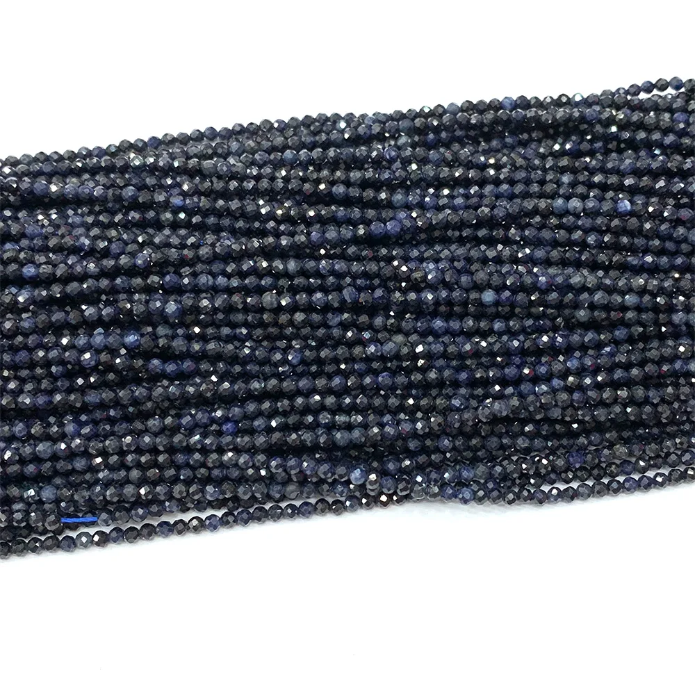 Veemake Blue Sapphire Faceted Small Round 06725 4