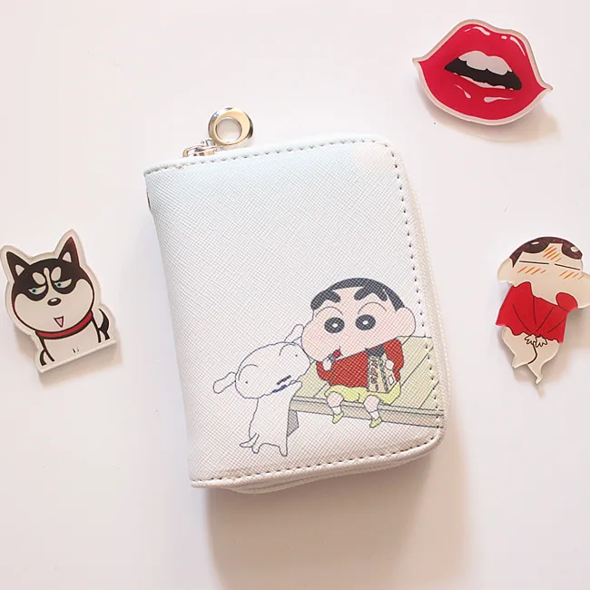 13 Crayon Shinchan портмоне мультфильм аниме женские Девушки короткий кошелек на молнии - Цвет: NO.2