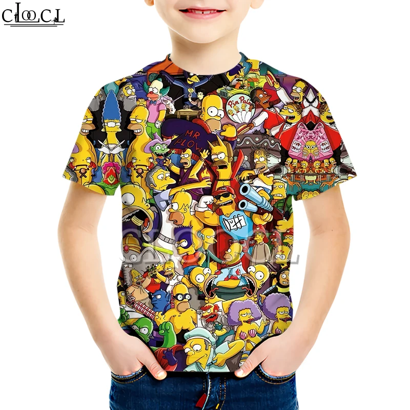  Drop Shipping Anime The Simpsons Print Hoodie Boy Girl 3D Sweatshirt Baby Daughter T Shirt Fashion 