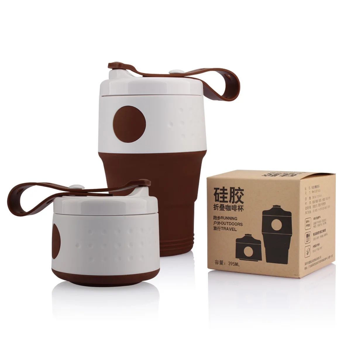 

Shenzhen Silica Gel Folding Coffee Cup Retractable Outdoor Creative Kettle New Style European Style Sports Bottle