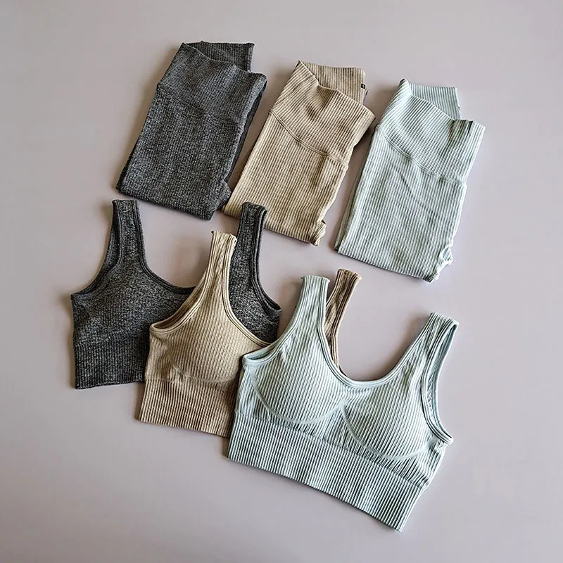 Спортивные костюмы из 2 предметов Женская Спортивная одежда для бега тренировок