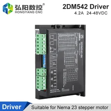 

JMC 2-Phase Stepper Motor Driver 2DM542 Output 24-48VDC 4A Hybrid Drive Motor Suitable For CNC Router Engraving Nema 23 Motor
