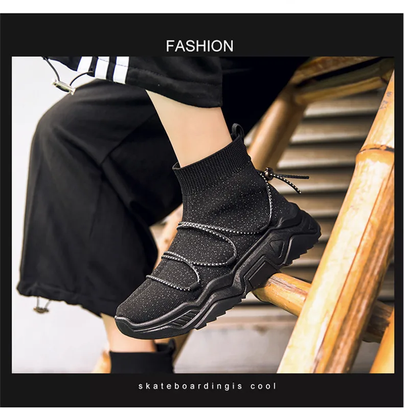 YRRFUOT женская повседневная обувь Flyknit светильник тенденции моды тапки для женщин; туфли с подошвой из вулканизированной резины zapatos mujer модная обувь для Для женщин