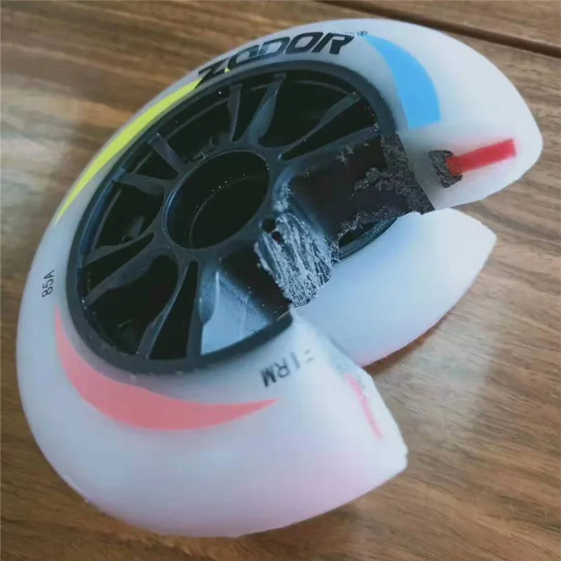 85A XFirm track inline speed skates wheel dual-hardness 65A inner layer durable PU god grip race speed tire better than MPC